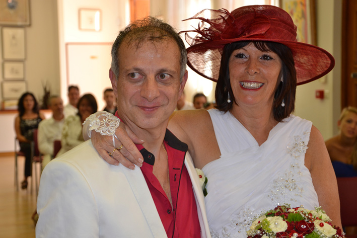 Mariage du caissier Pascal Ferret et de la gouvernante Nicole Guilmin