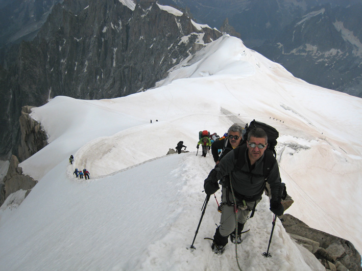 Bertrand et François Gasiglia au mont Blanc